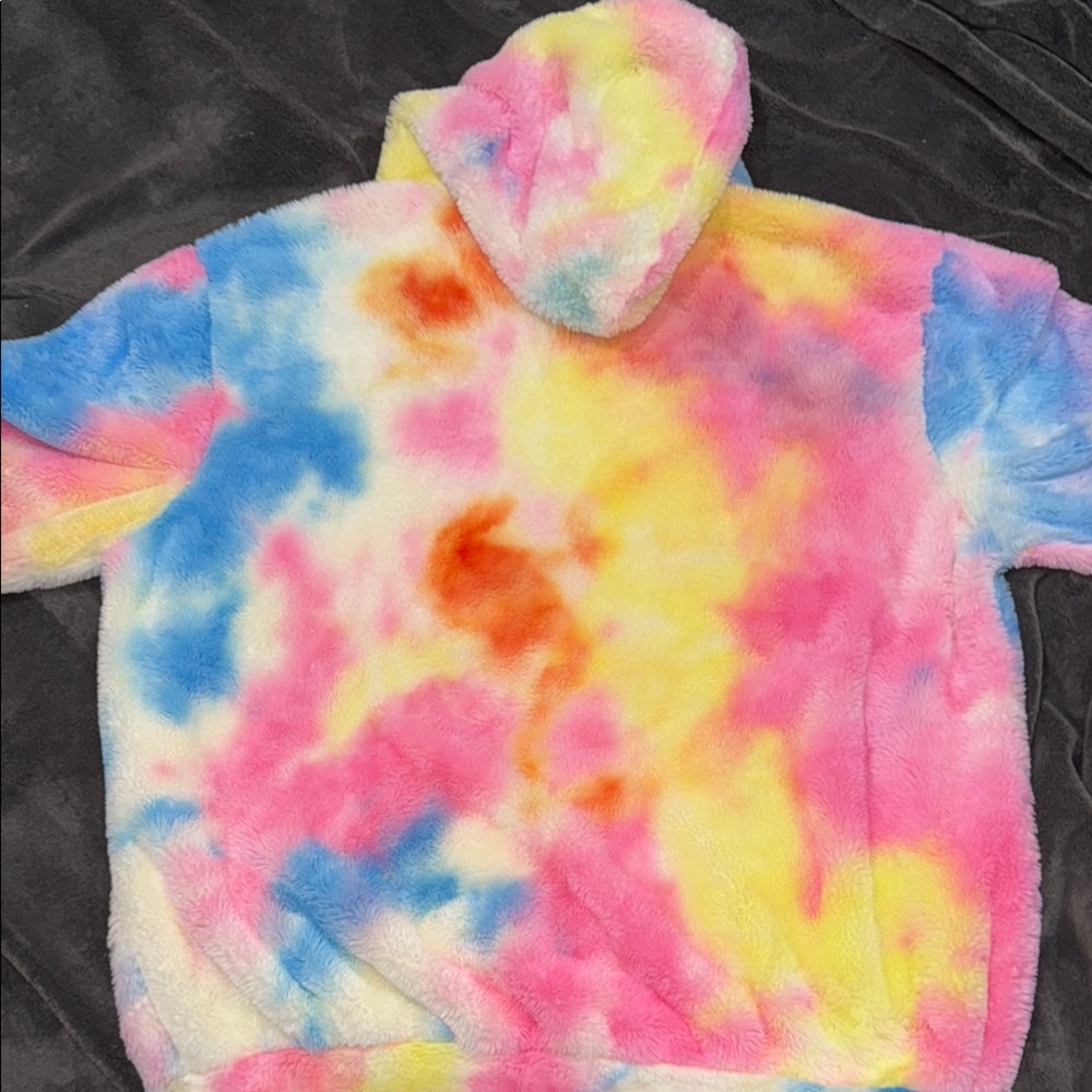 Super Warm Women’s Or Men’s Colorful Tie-Dye Women's Fluffy Sweater. Women’s XXL - Picture 6 of 9